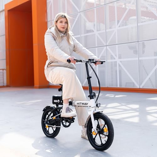 HITWAY Electric Bike,16 inch Folding Electric Bike, City E-Bike with 250W Motor, 25km/h Speed, 216Wh battery Electric bicycles