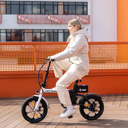 HITWAY Electric Bike,16 inch Folding Electric Bike, City E-Bike with 250W Motor, 25km/h Speed, 216Wh battery Electric bicycles