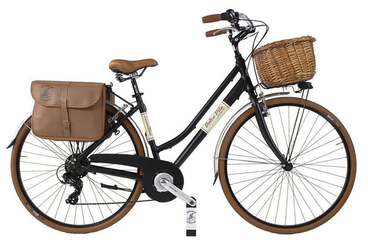 Via Veneto by Canellini Bike City Bike CTB Citybike Vintage Bycicle Aluminium Retro Dolce Vita Woman Lady (Black, 46)