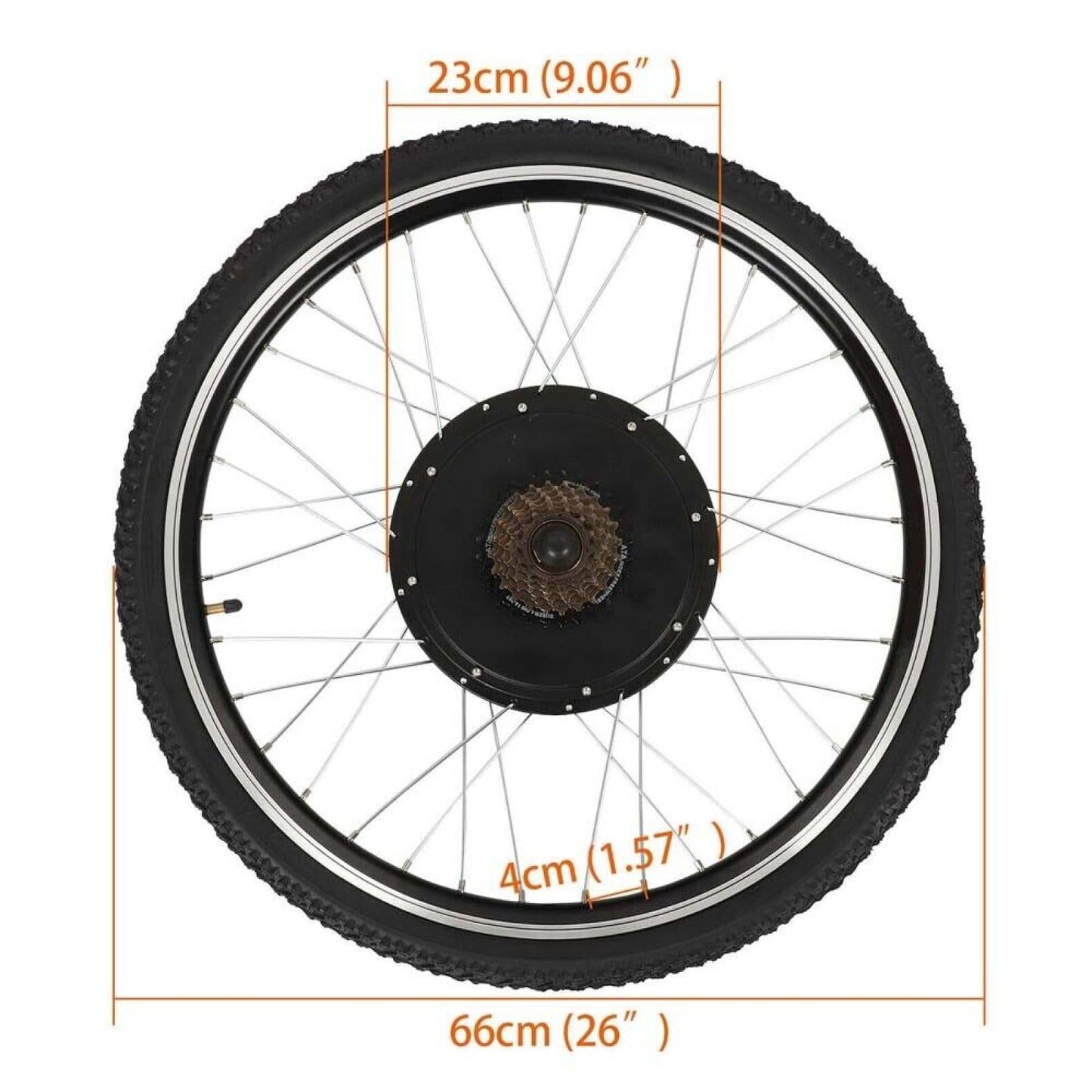 Youyijia Electric Bike Conversion Kit 26" Rear Wheel Electric Bicycle Motor Conversion Kit 48V 1500W for E-bike Cycling Hub