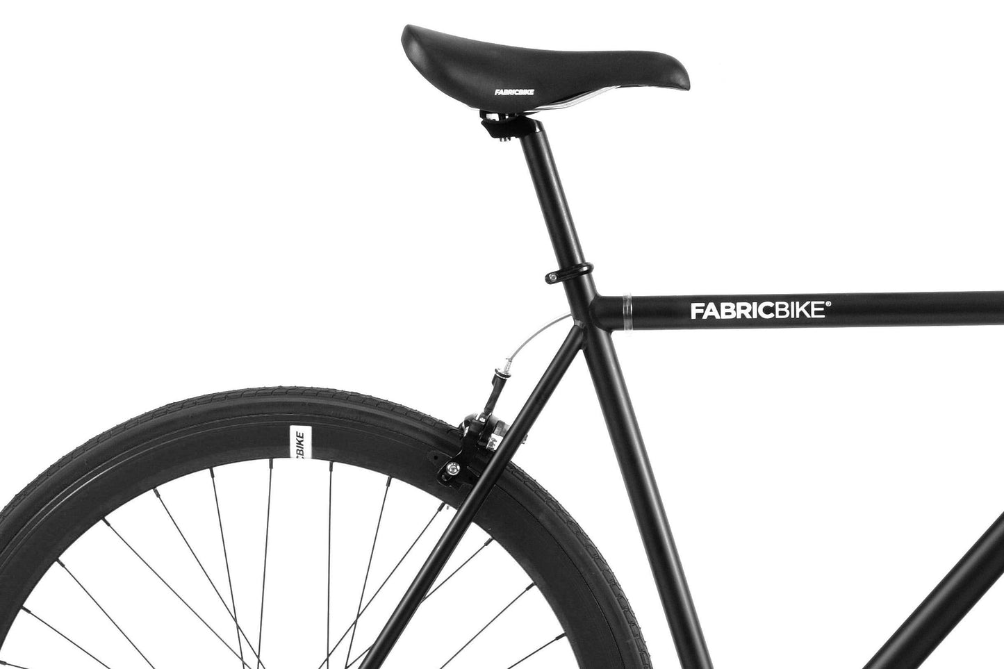 FabricBike-Fixed Gear Bike, Single Speed,Hi-Ten steel black frame, 10Kg (Fully Matte Black, M-53)